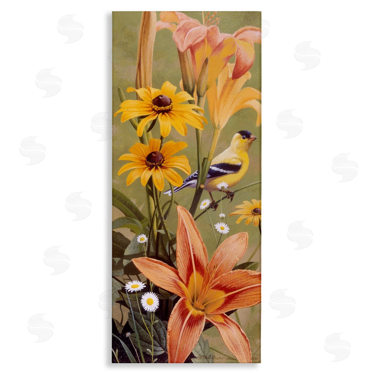 Rod Lawrence Among the Flowers Bird