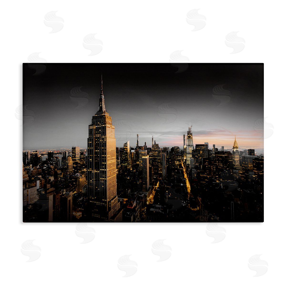 CAD Designs Aerial City Horizon Canvas Wall Art Print