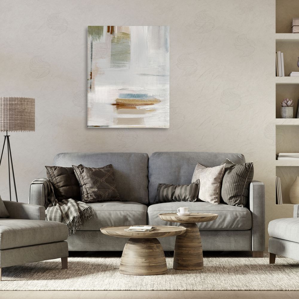 Susan Jill Muted Neutral Composition Canvas Wall Art Print in Room