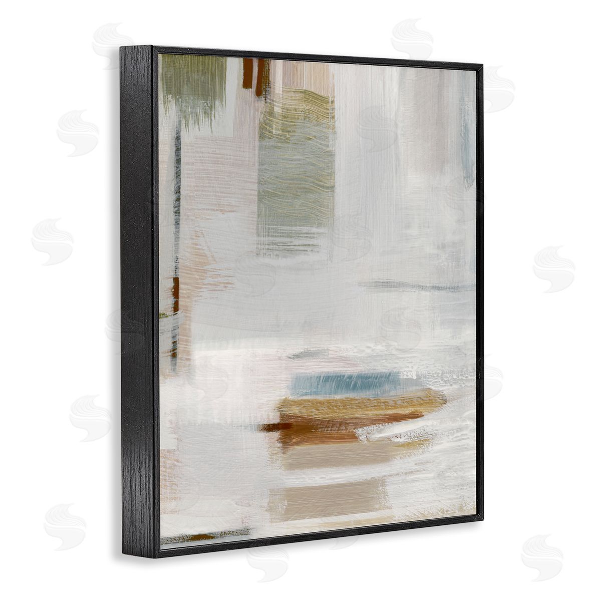 Susan Jill Muted Neutral Composition Black Framed Giclee Wall Art Print