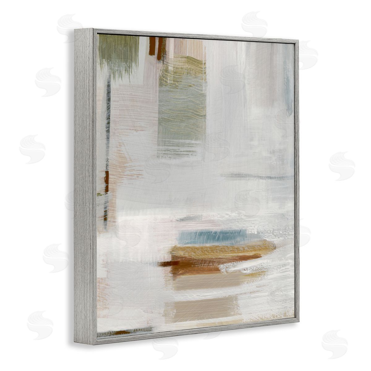 Susan Jill Muted Neutral Composition Gray Framed Giclee Wall Art Print