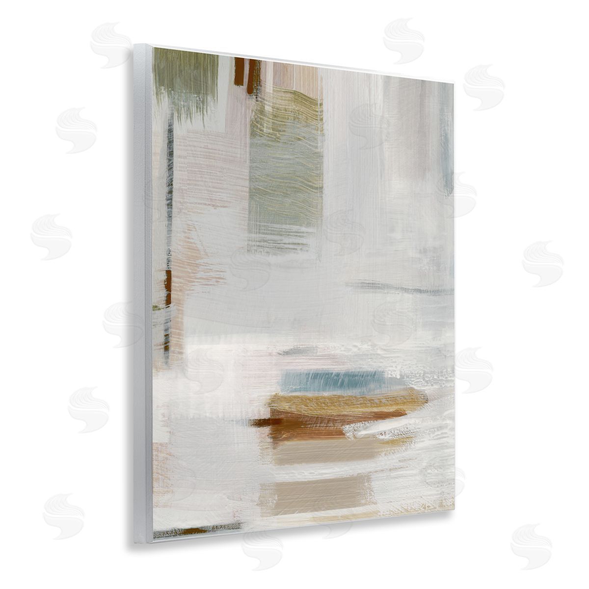 Susan Jill Muted Neutral Composition Wooden Wall Plaque Art Print