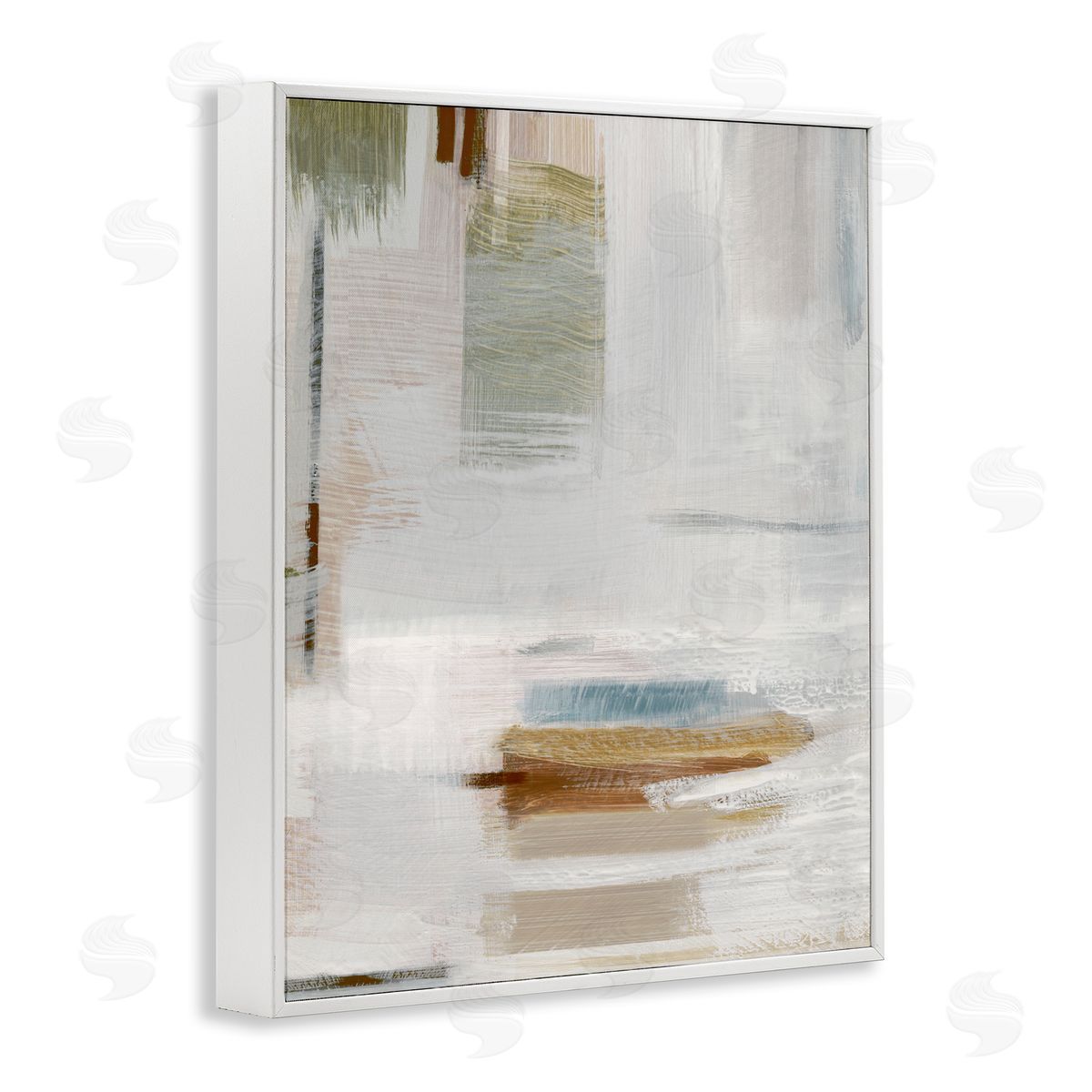 Susan Jill Muted Neutral Composition White Framed Giclee Wall Art Print