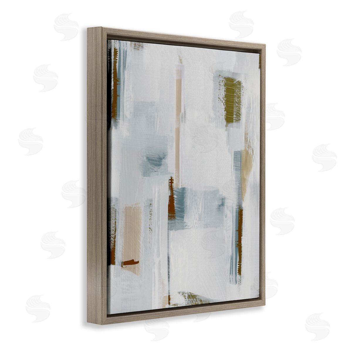 Susan Jill Abstract with Subtle Forms Brown Floating Frame Canvas Wall Art Print