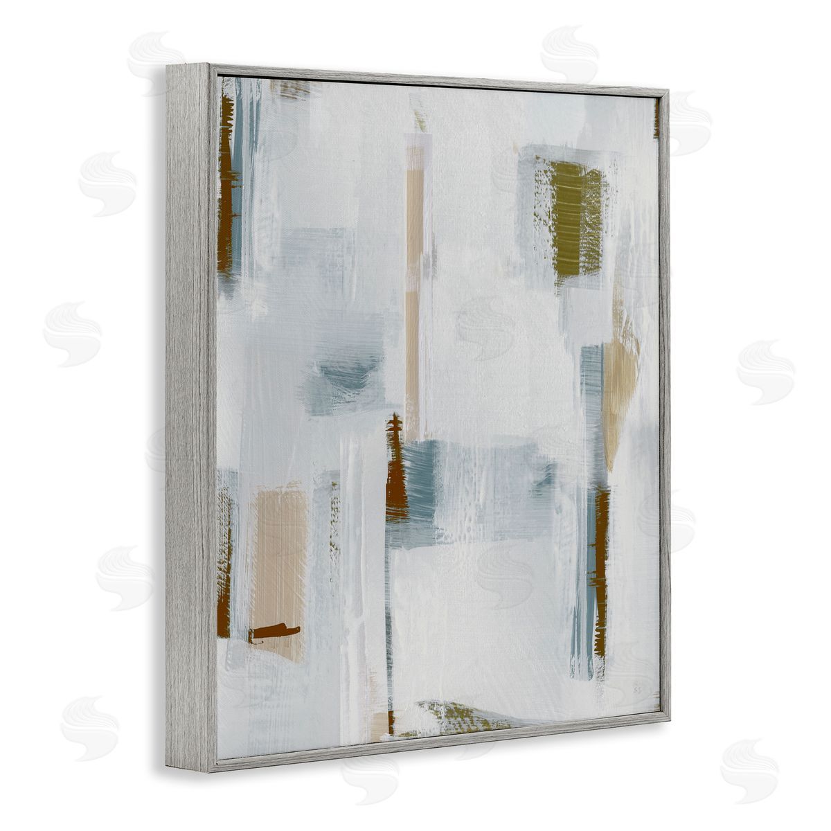 Susan Jill Abstract with Subtle Forms Gray Framed Giclee Wall Art Print