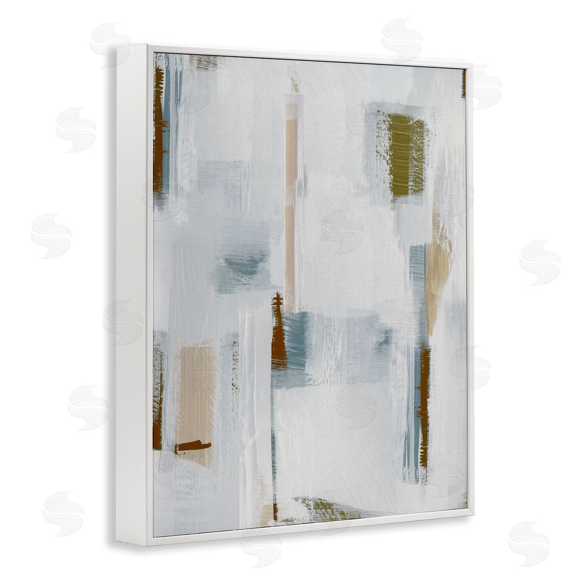 Susan Jill Abstract with Subtle Forms White Framed Giclee Wall Art Print