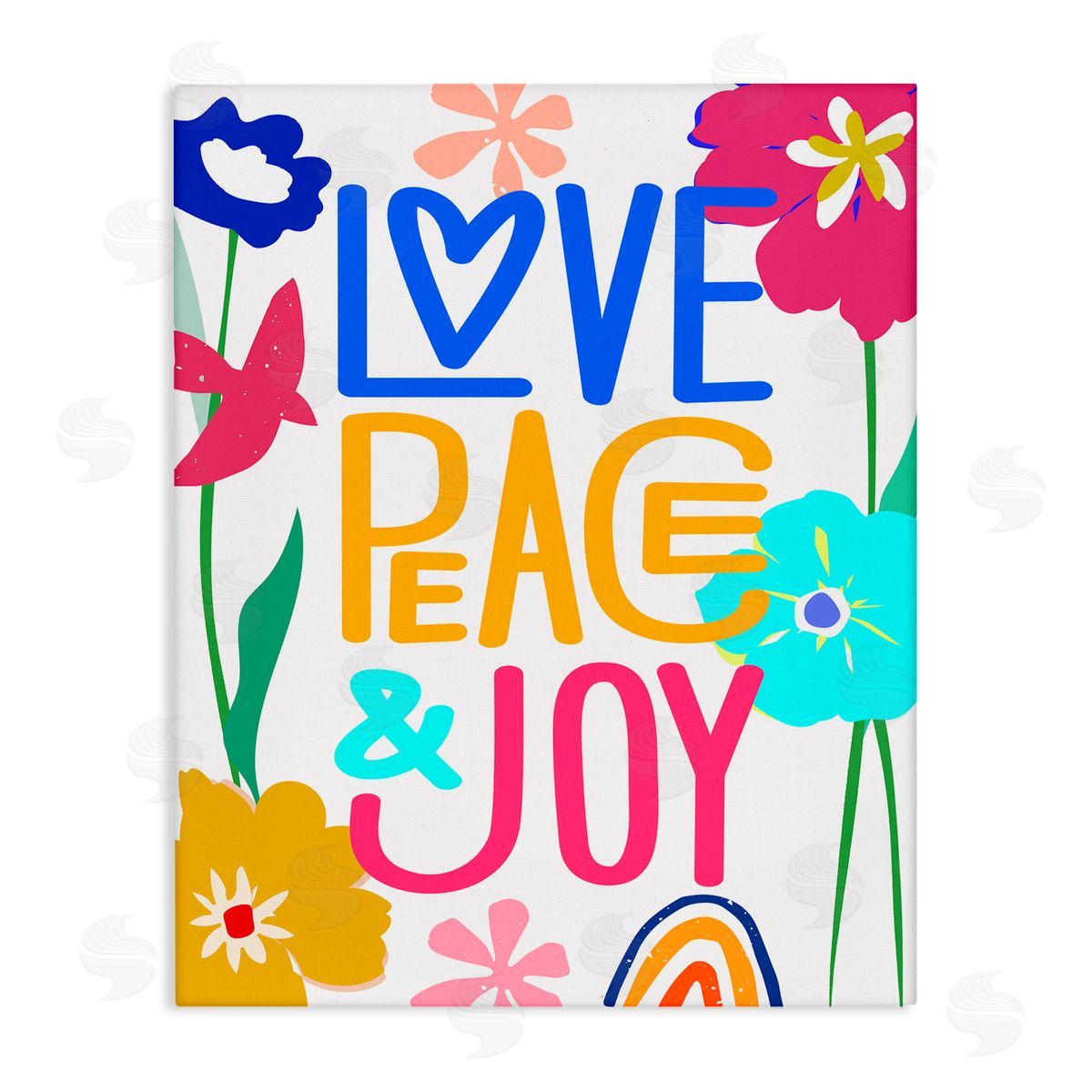 CAD Designs Bold Love Peace Joy Canvas Wall Art Print
