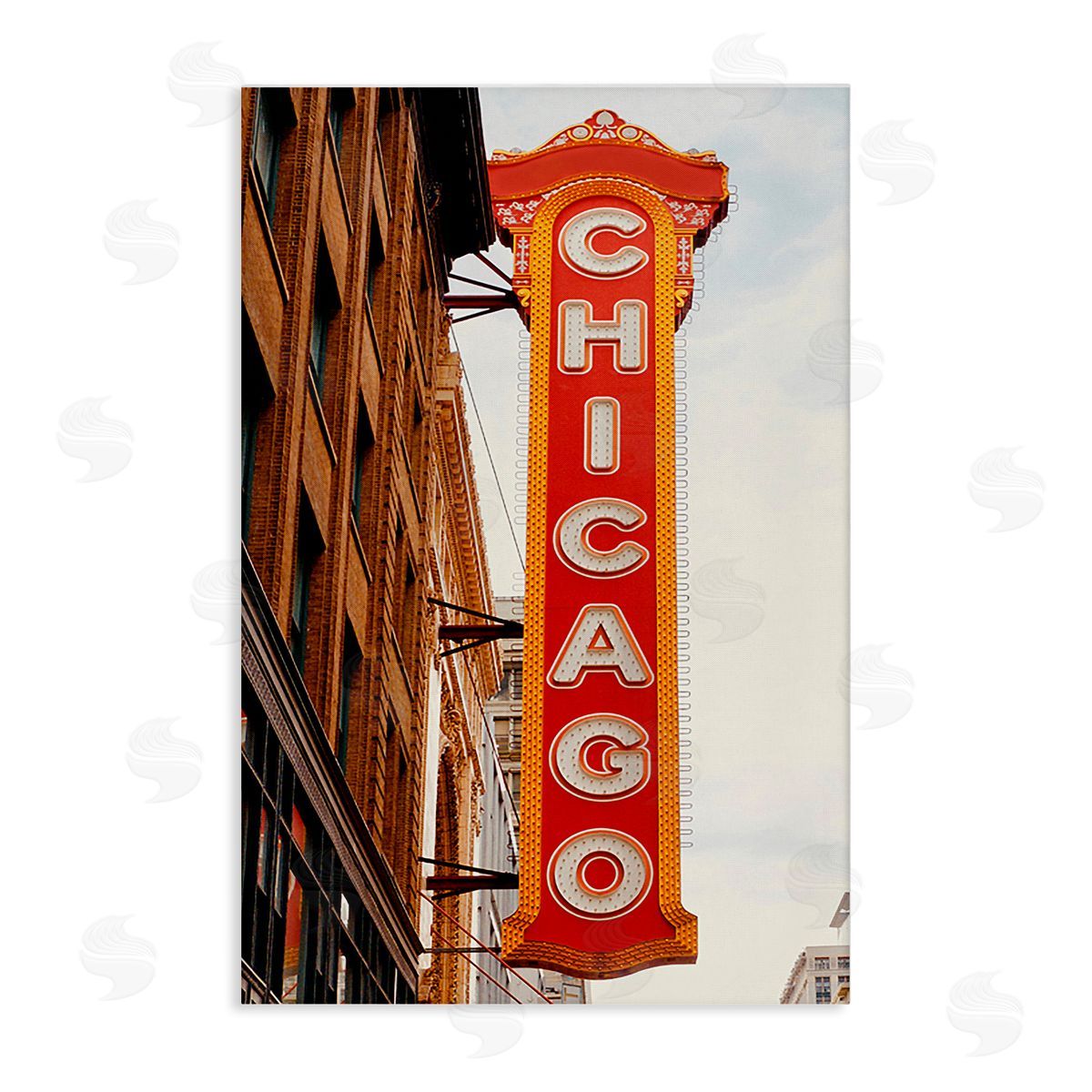 Ashley Singleton Chicago City Sign Canvas Wall Art Print