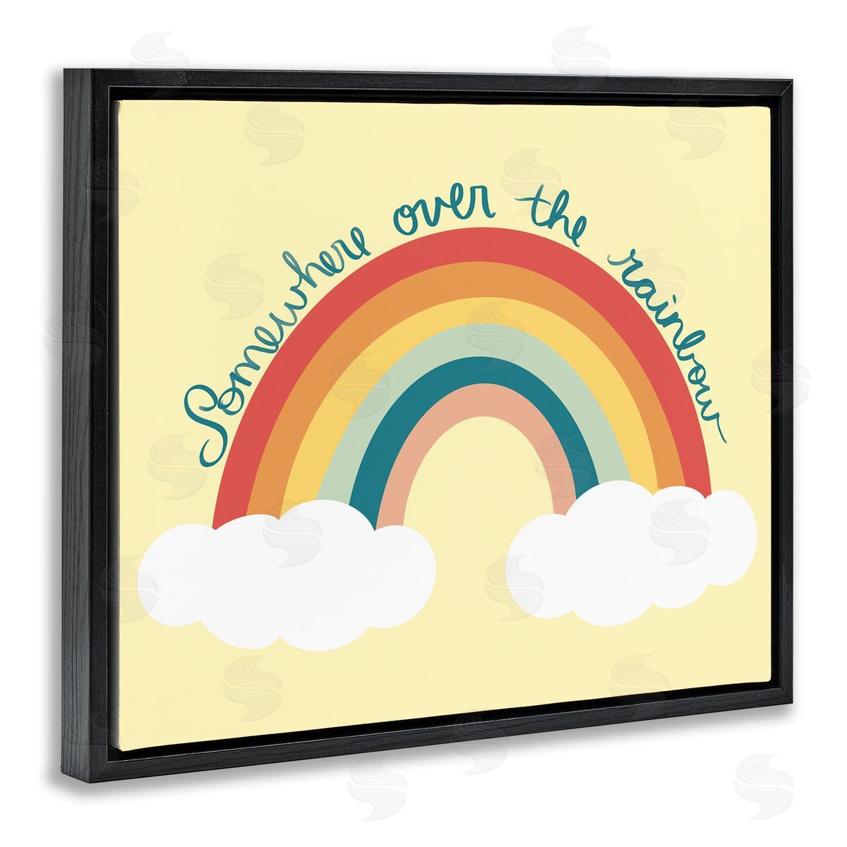 Ashley Singleton Somewhere Over Rainbow Black Floating Frame Canvas Wall Art Print