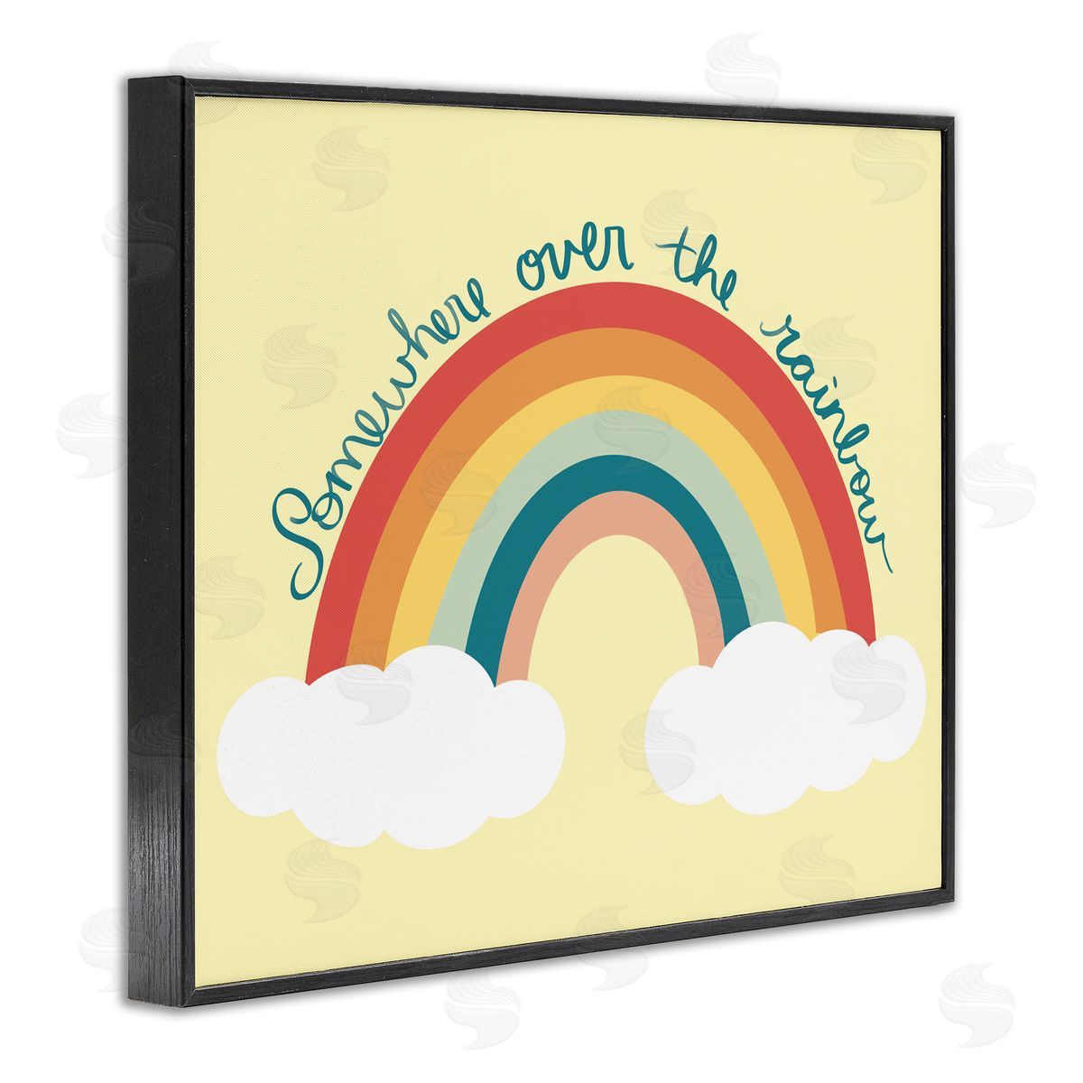 Ashley Singleton Somewhere Over Rainbow Black Framed Giclee Wall Art Print