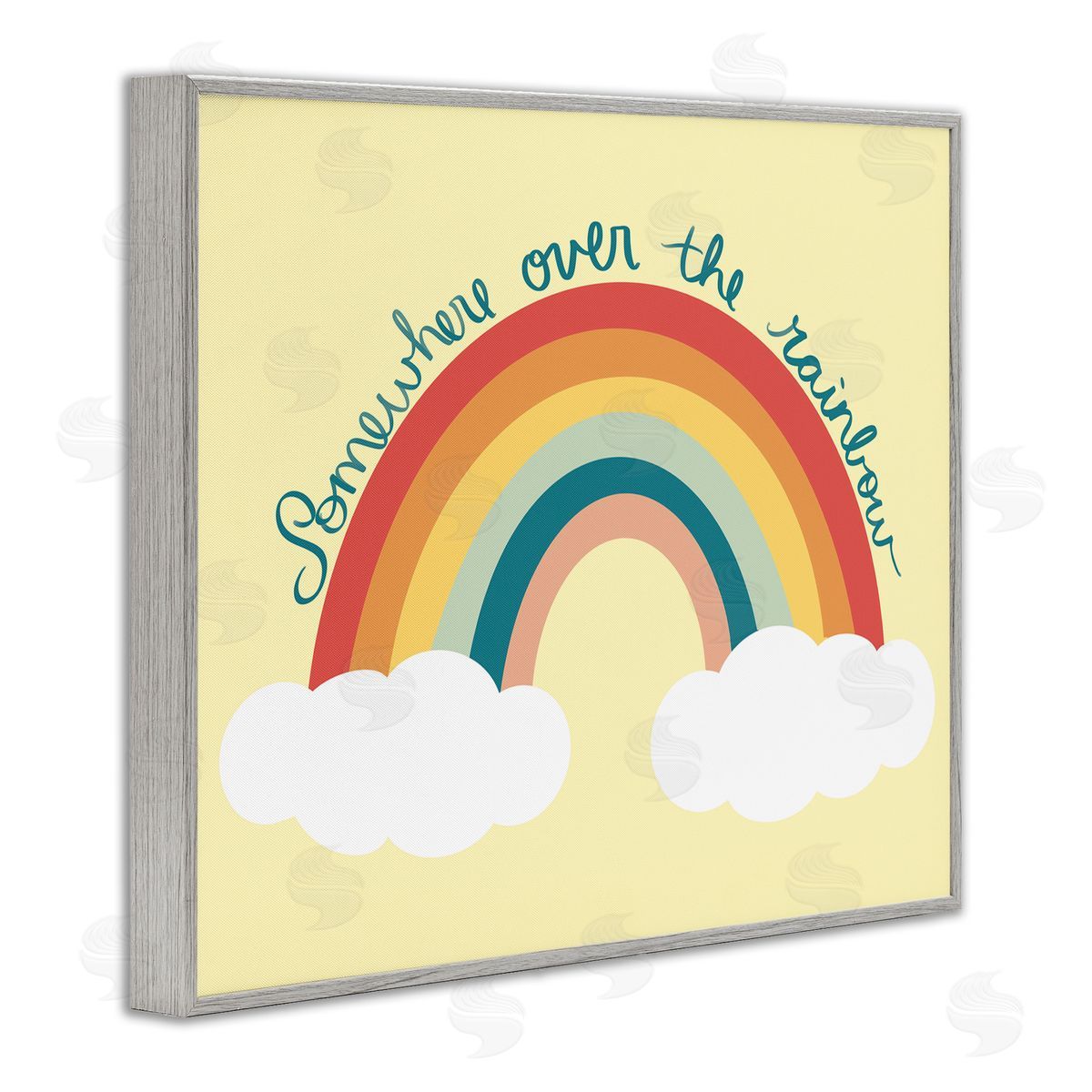 Ashley Singleton Somewhere Over Rainbow Gray Framed Giclee Wall Art Print