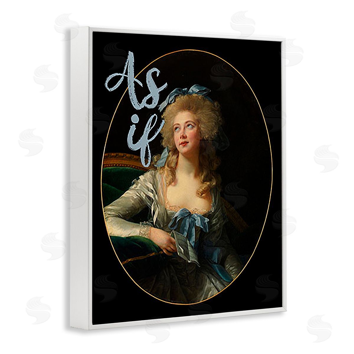 Ashley Singleton As If Classical Portrait White Framed Giclee Wall Art Print