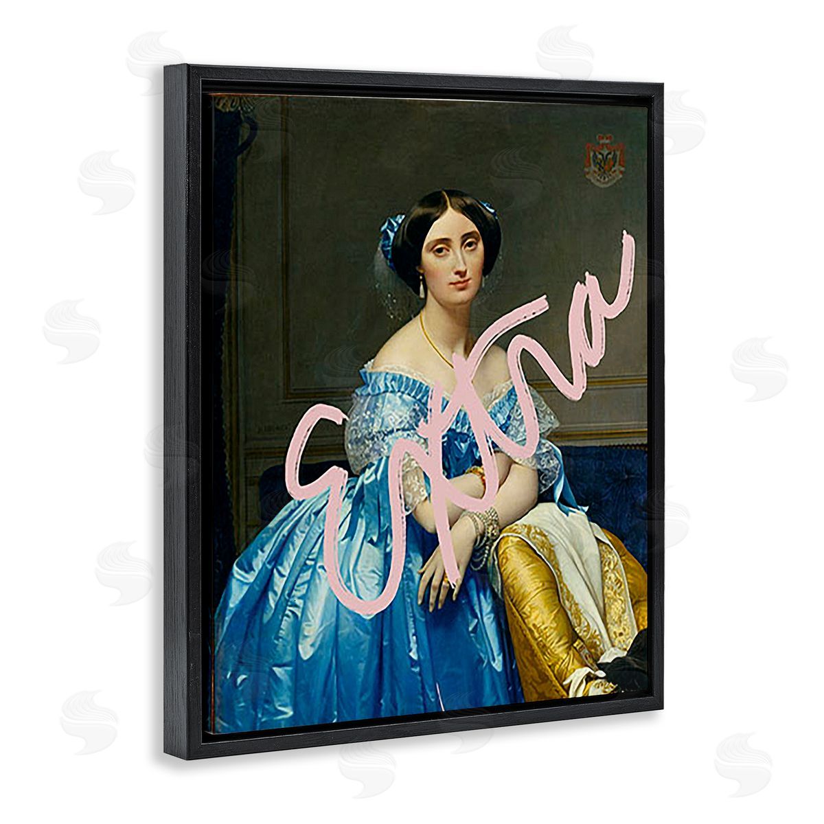 Ashley Singleton Extra Classical Portrait Black Floating Frame Canvas Wall Art Print