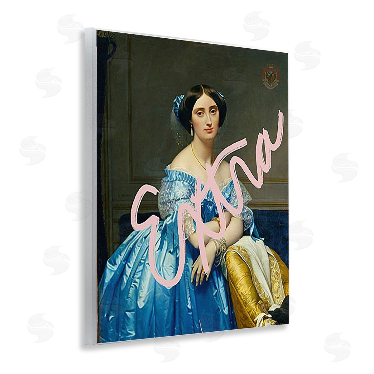 Ashley Singleton Extra Classical Portrait Wooden Wall Plaque Art Print