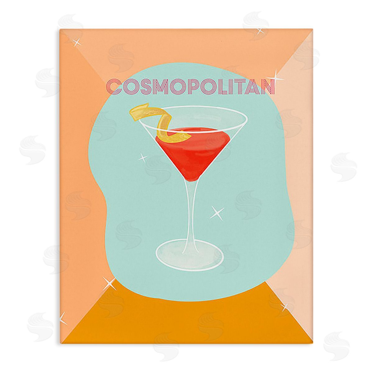 Ashley Singleton Modern Cosmopolitan Drink Canvas Wall Art Print
