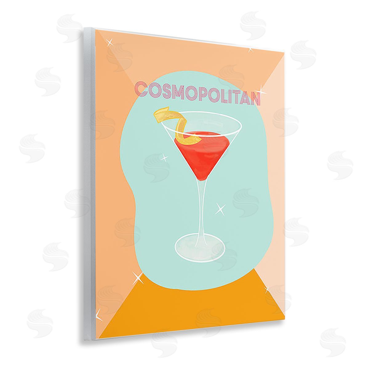 Ashley Singleton Modern Cosmopolitan Drink Wooden Wall Plaque Art Print