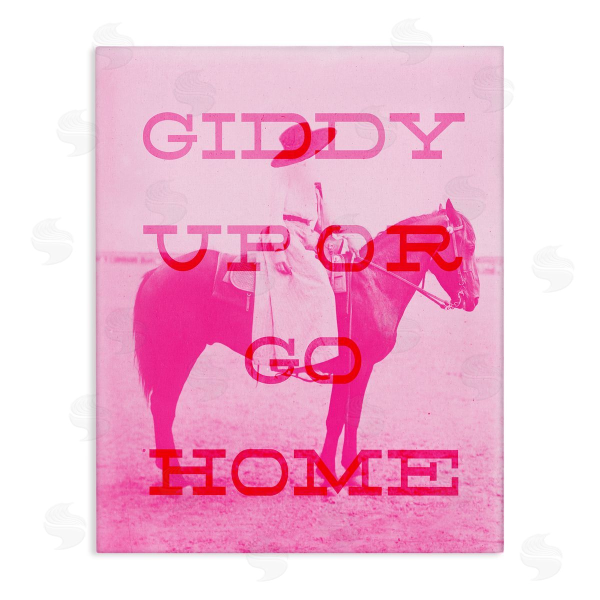 Stupell Studio Giddy Up or Go Home Canvas Wall Art Print