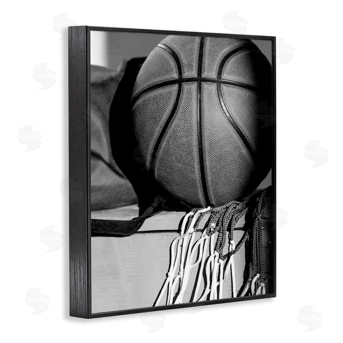 Stupell Studio Basketball Sport Still Life Black Framed Giclee Wall Art Print