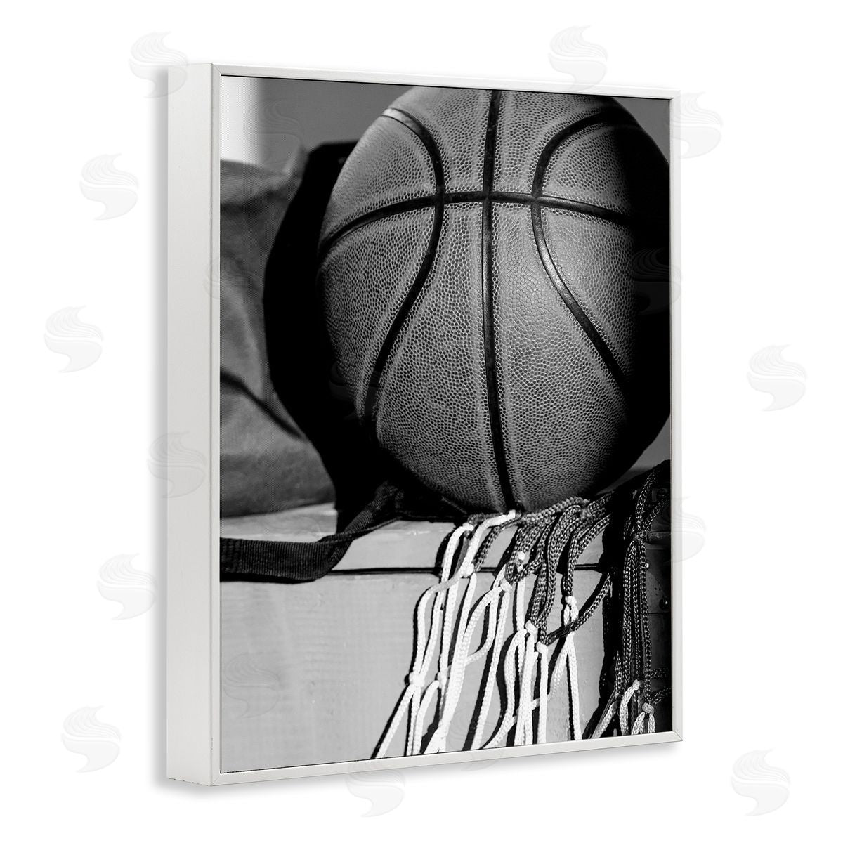 Stupell Studio Basketball Sport Still Life White Framed Giclee Wall Art Print