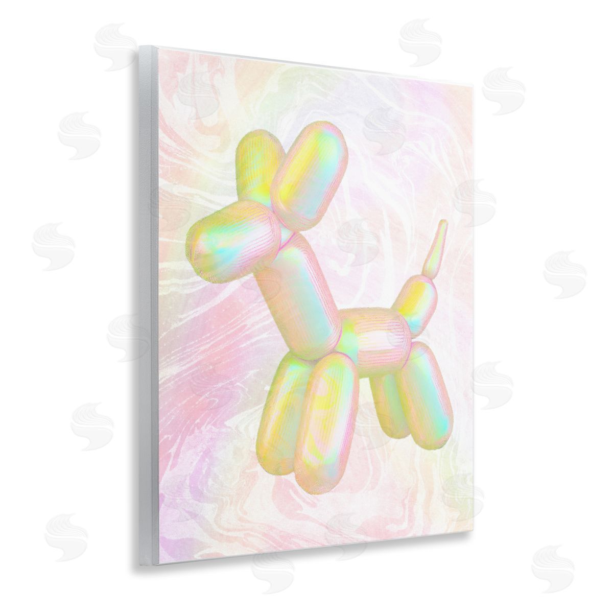 Stupell Studio Yellow Balloon Animal Wooden Wall Plaque Art Print