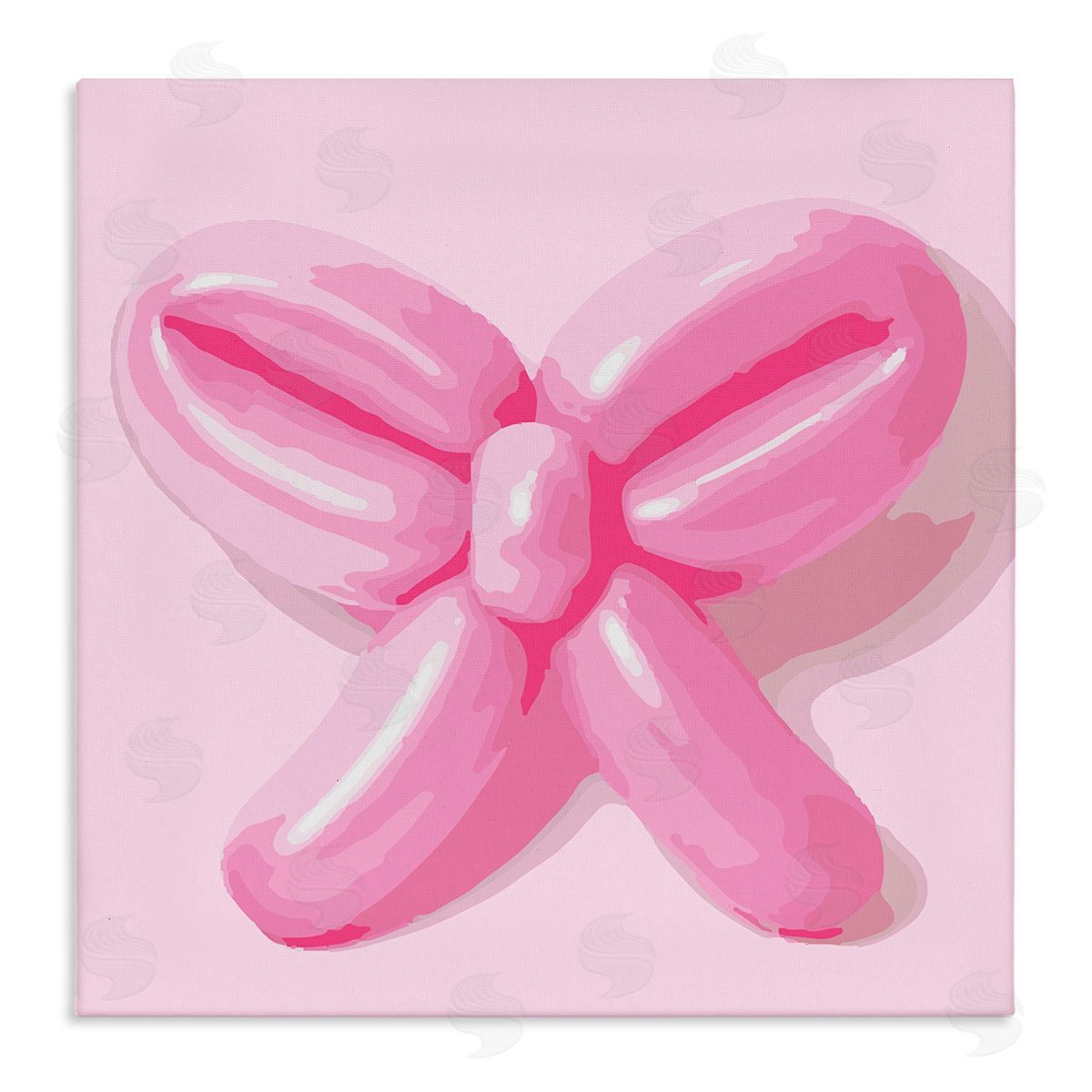 Stupell Studio Pink Balloon Bow Canvas Wall Art Print