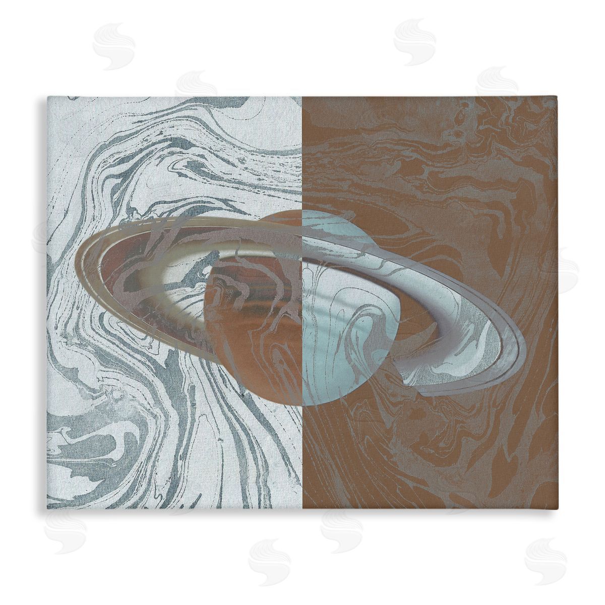 Stupell Studio Abstract Marbled Planet Canvas Wall Art Print
