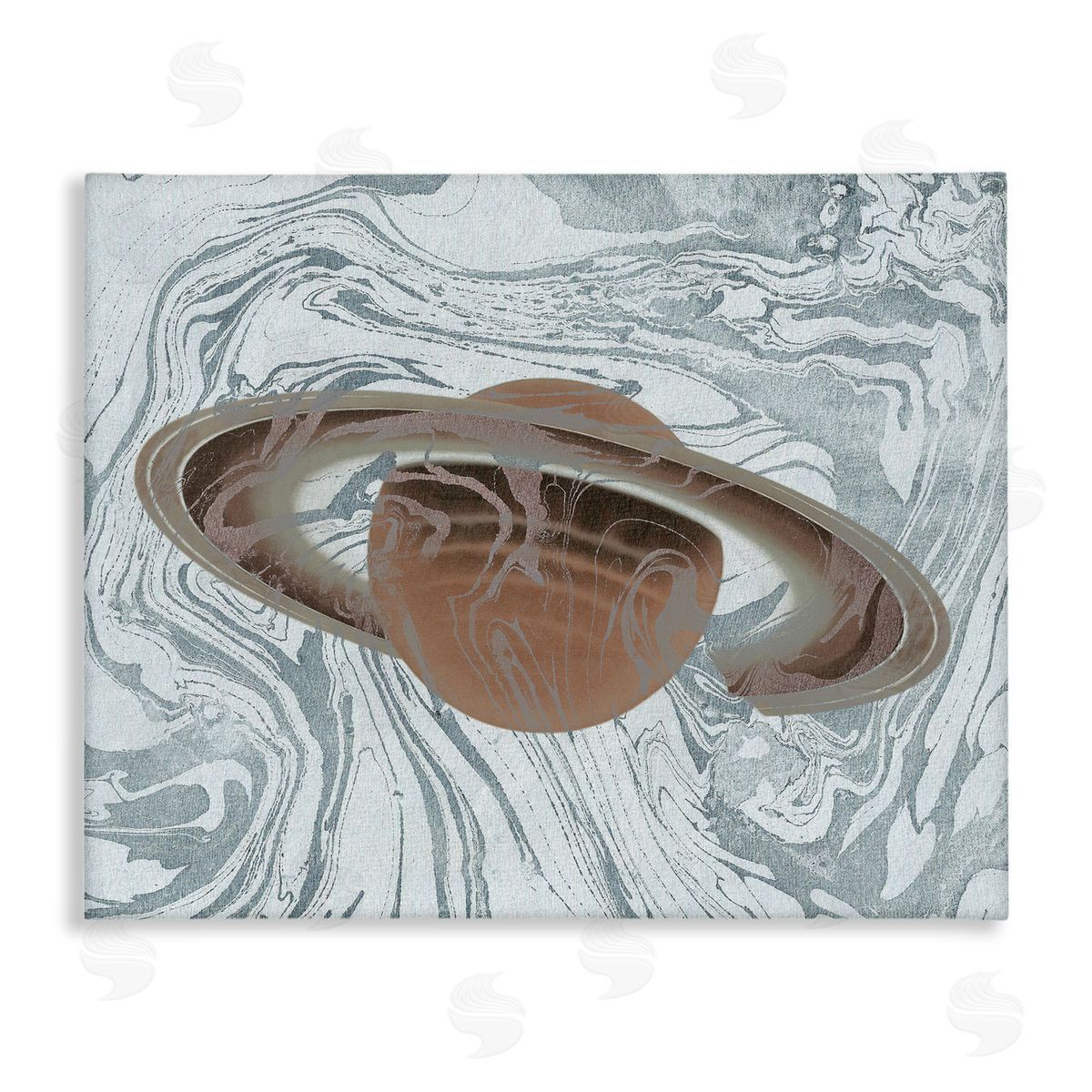 Stupell Studio Marble Pattern Planet Canvas Wall Art Print