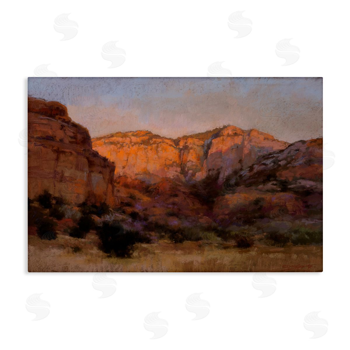 Christine Debrosky Canyon Cliffs Landscape Canvas Wall Art Print