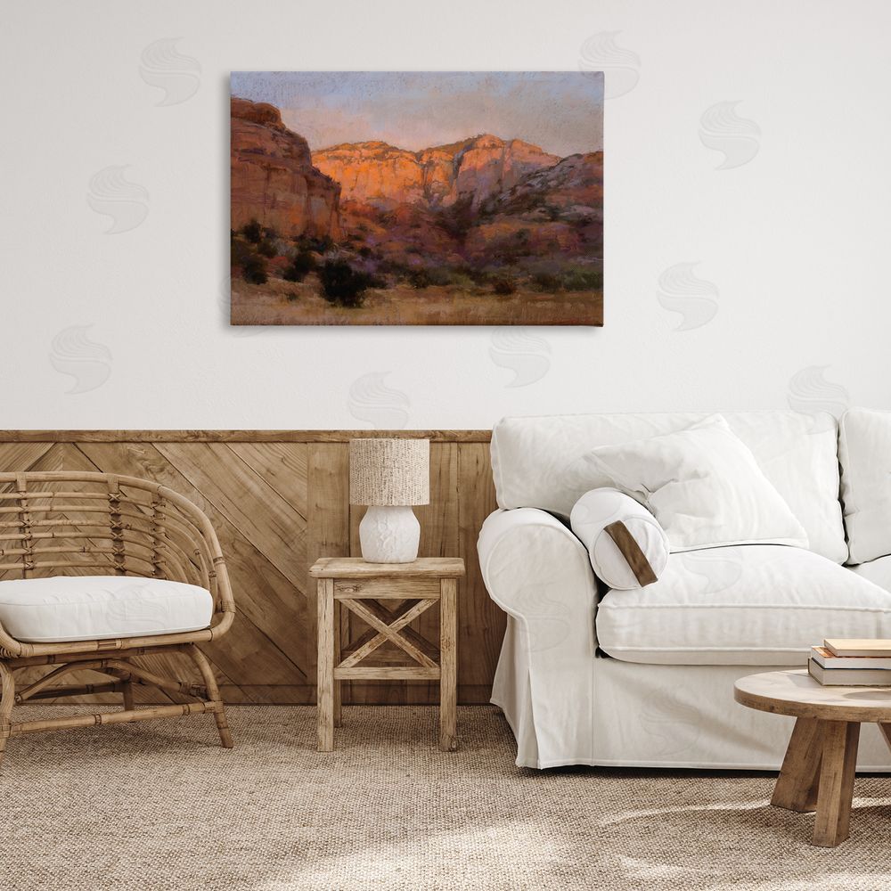 Christine Debrosky Canyon Cliffs Landscape Canvas Wall Art Print in Room