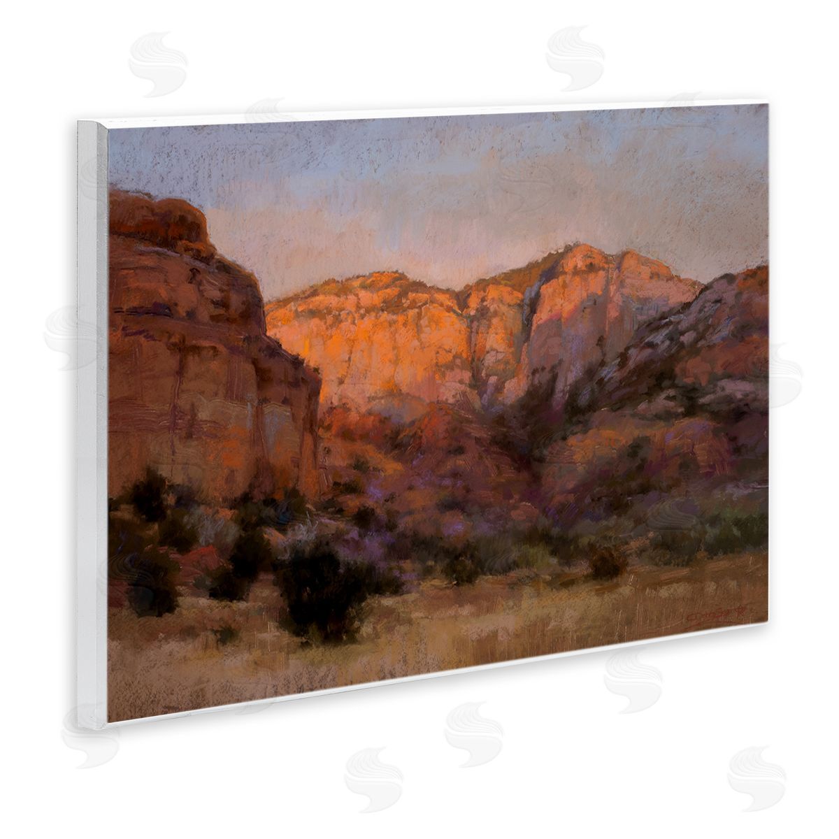 Christine Debrosky Canyon Cliffs Landscape Wooden Wall Plaque Art Print