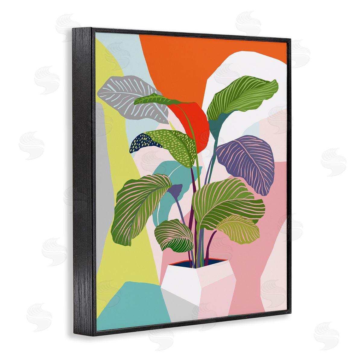 Ioana Horvat Midcentury Bold Plant Black Framed Giclee Wall Art Print