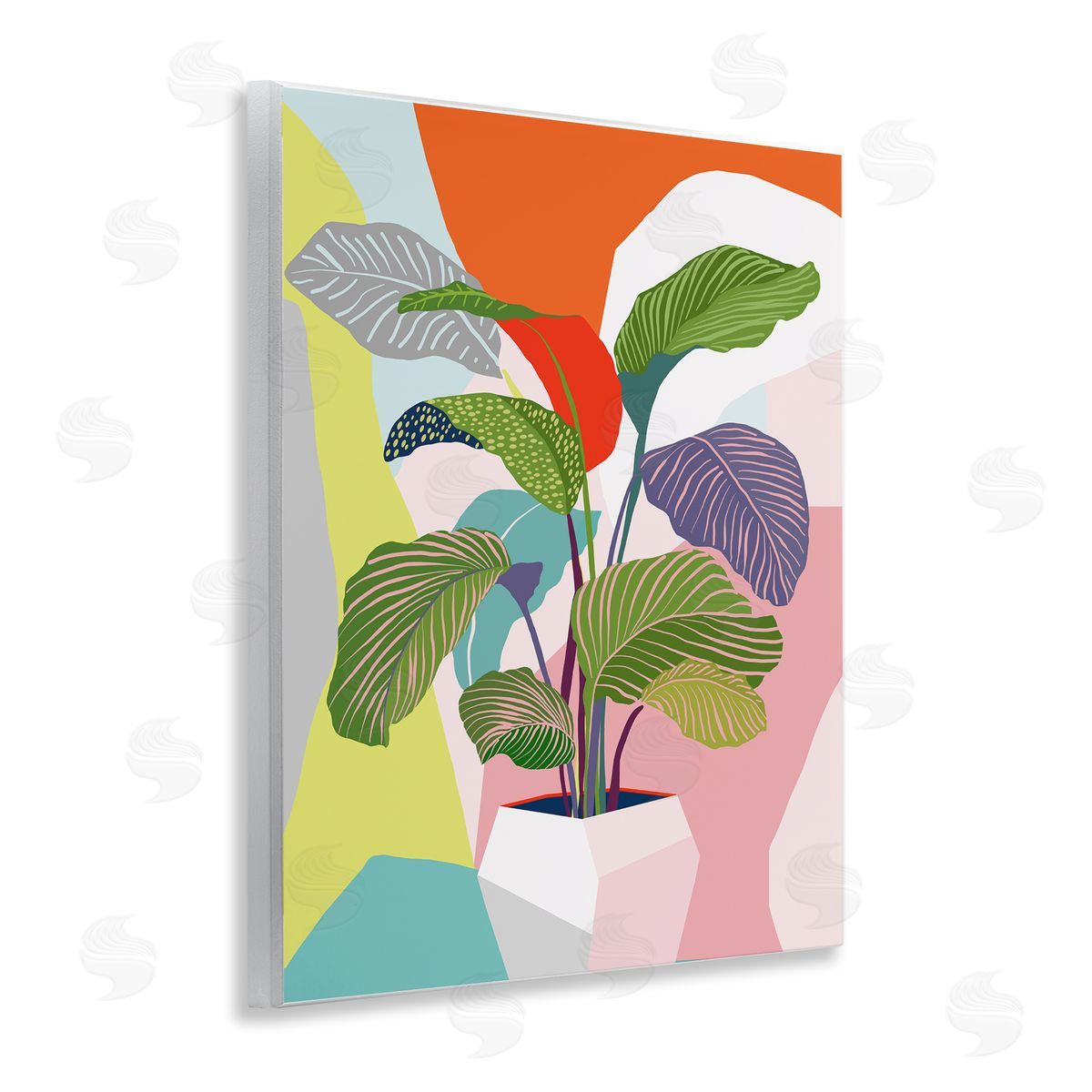 Ioana Horvat Midcentury Bold Plant Wooden Wall Plaque Art Print