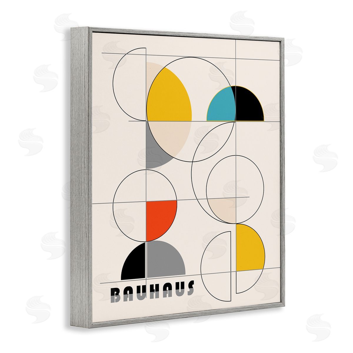 Ioana Horvat Bauhaus Movement Geometrics Gray Framed Giclee Wall Art Print