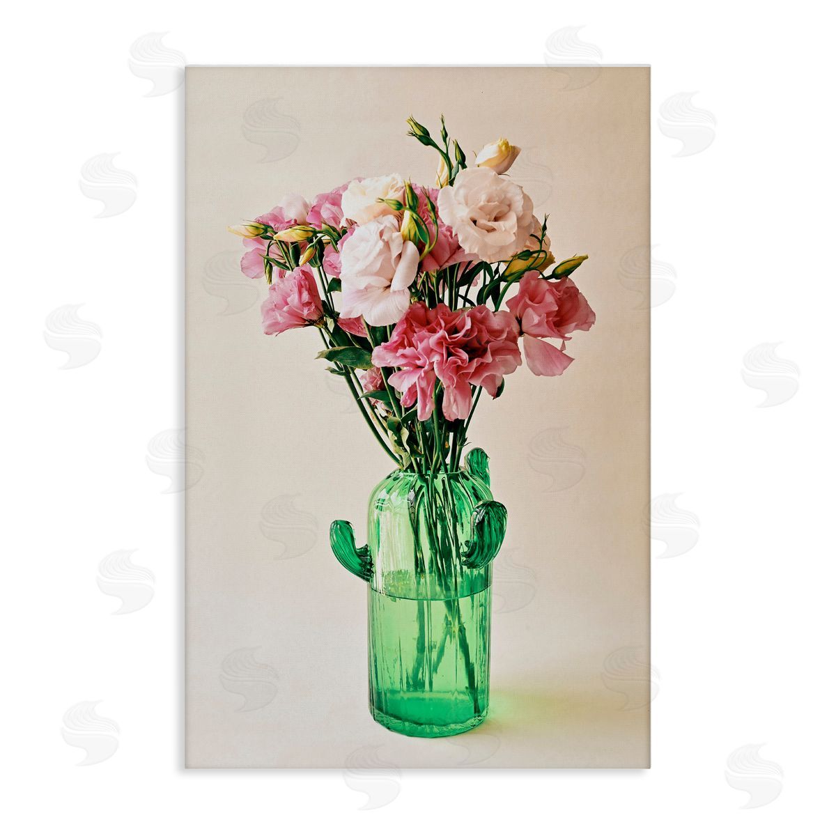 Incado Flowers in Cactus Vase Canvas Wall Art Print