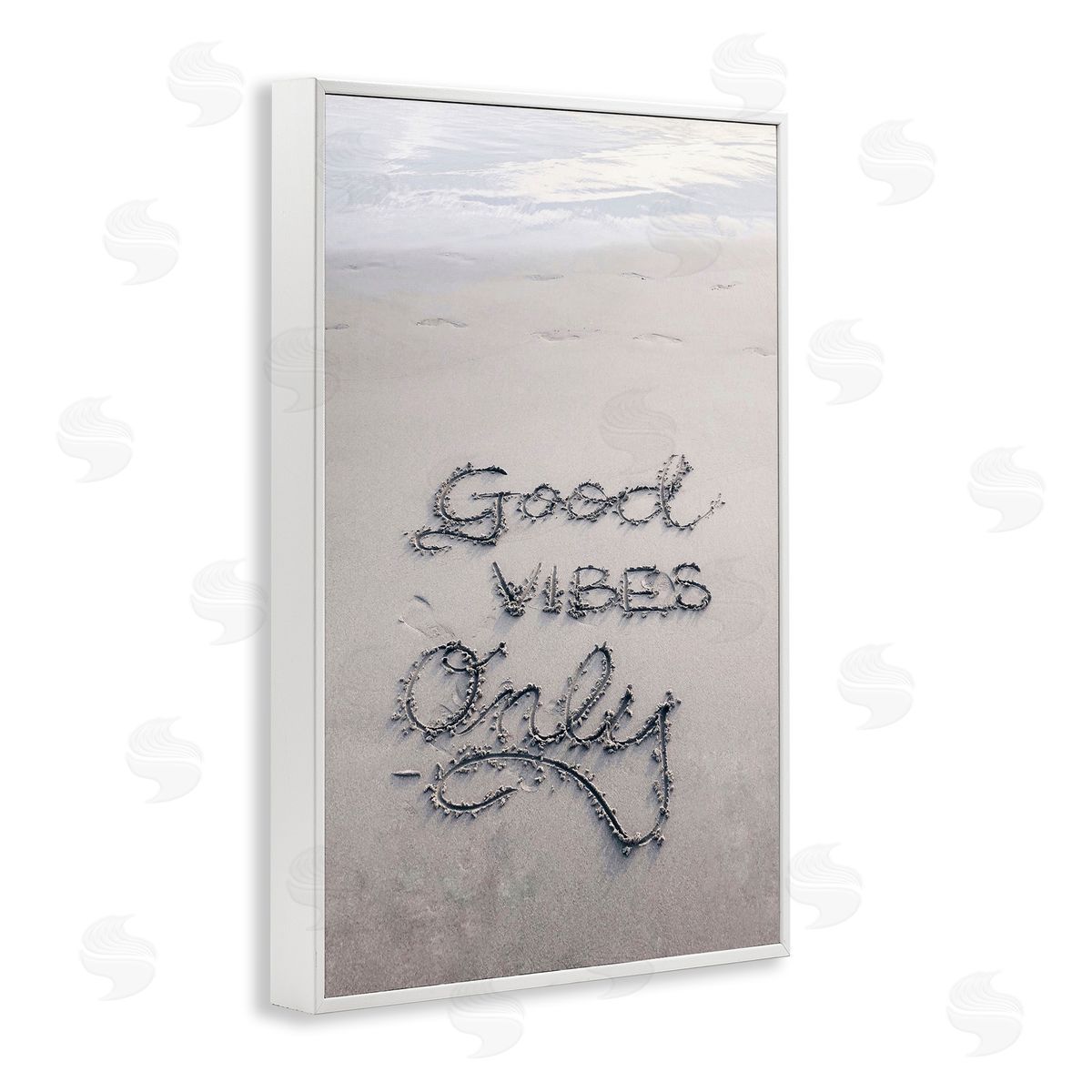 Incado Good Vibes Only in Sand White Framed Giclee Wall Art Print
