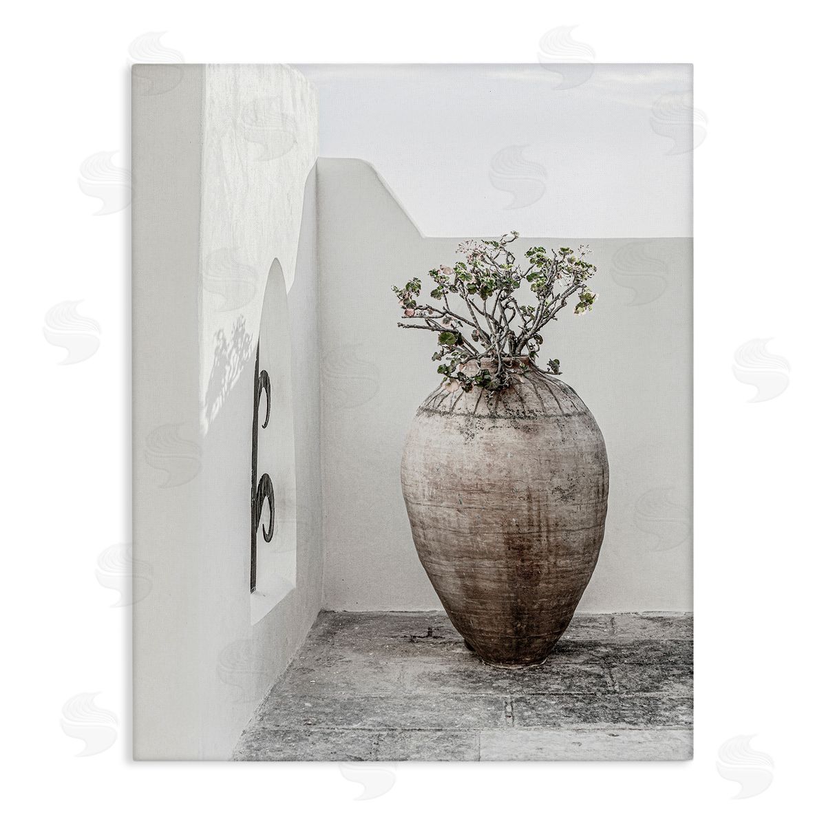 Incado Flower Vase with Architecture Canvas Wall Art Print