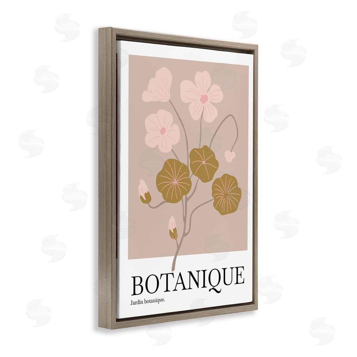 Incado Botanique Modern Sprouts Brown Floating Frame Canvas Wall Art Print