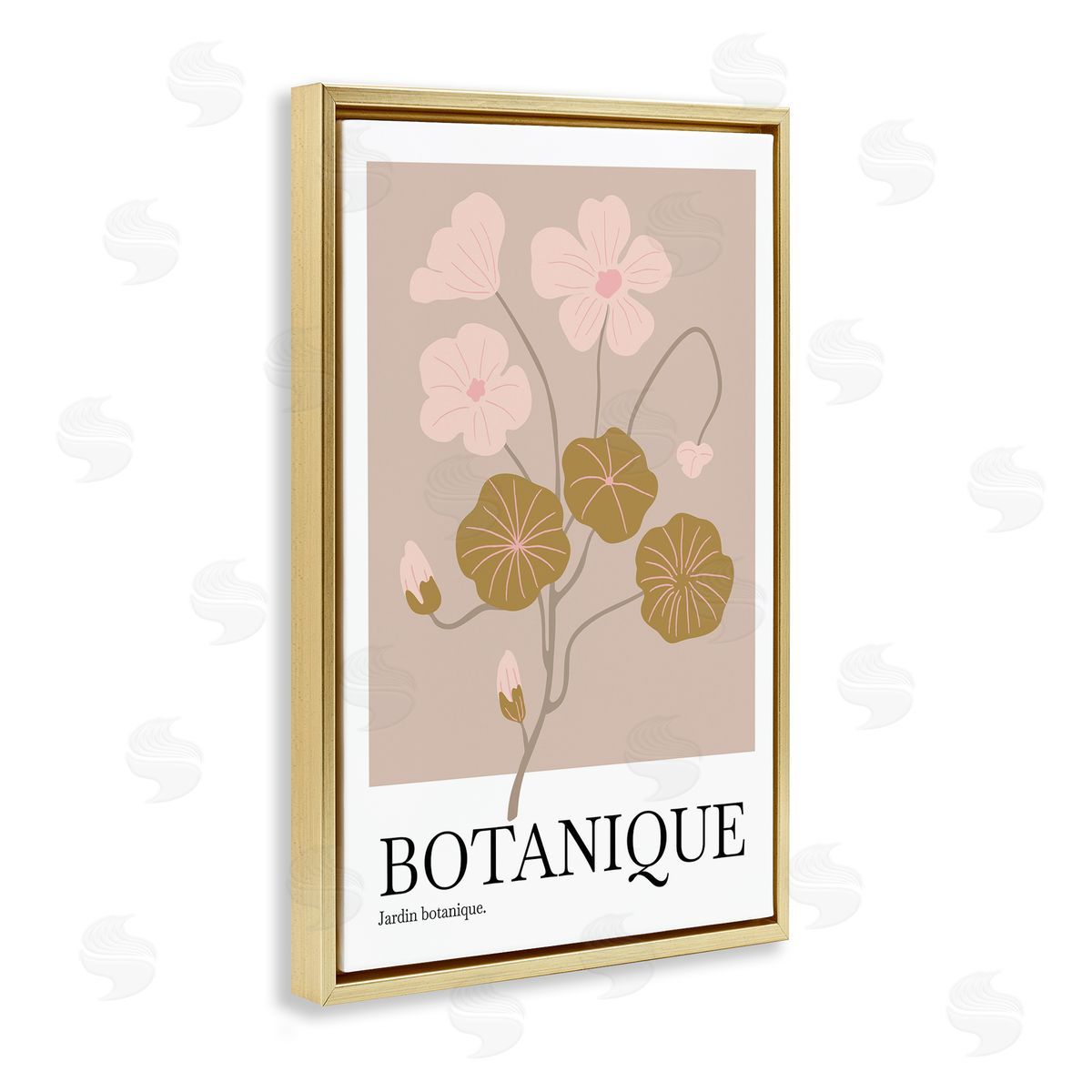 Incado Botanique Modern Sprouts Gold Floating Frame Canvas Wall Art Print