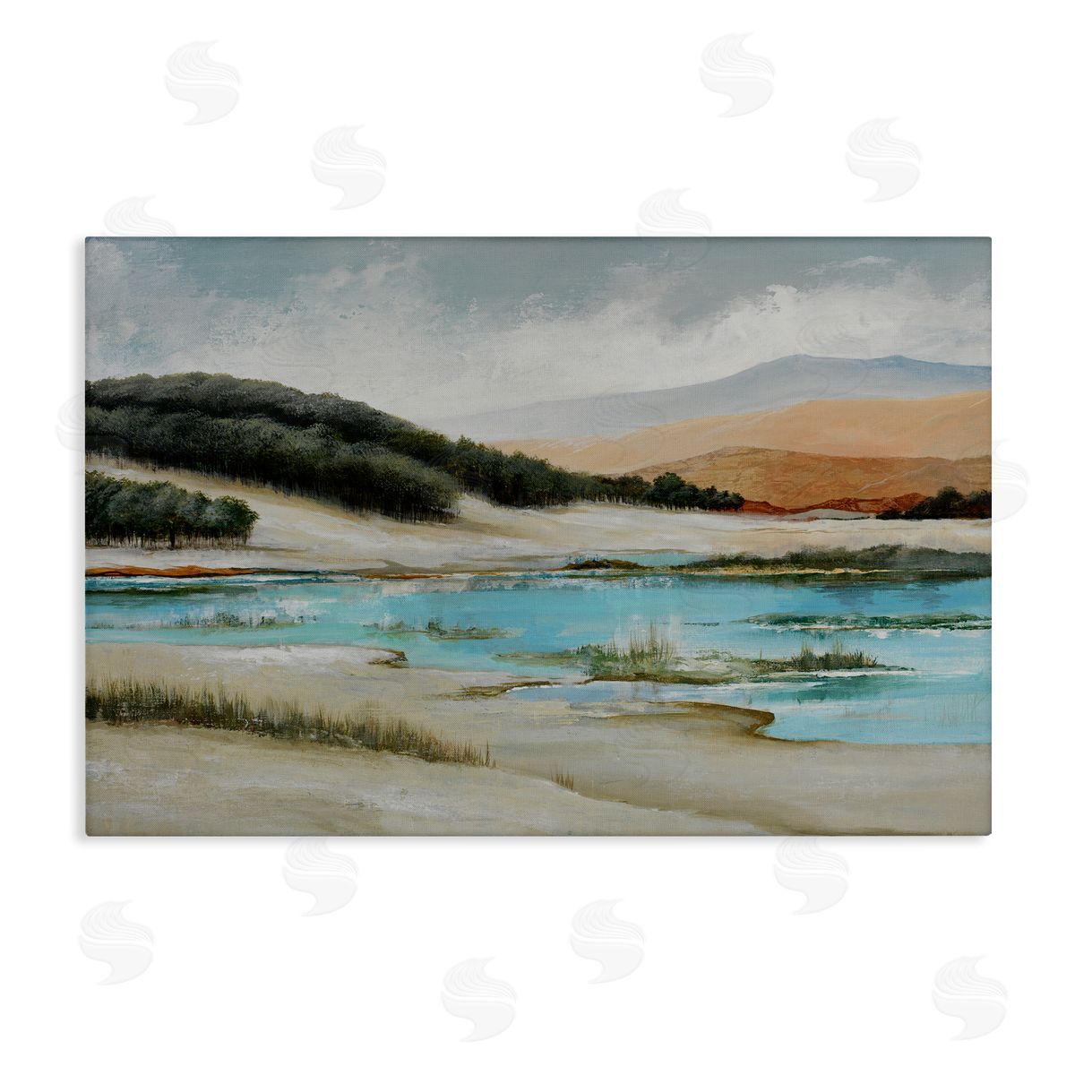 Max Maxx River's Edge Landscape Canvas Wall Art Print