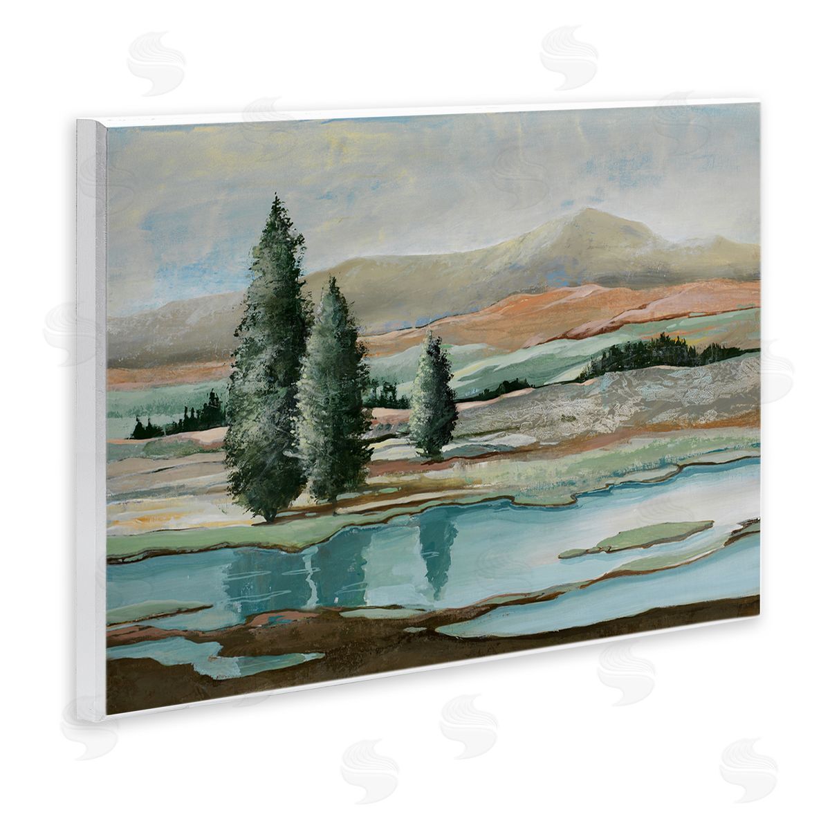 Max Maxx Natural Creek Landscape Wooden Wall Plaque Art Print