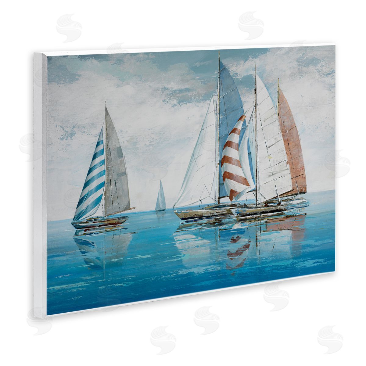 Max Maxx Maritime Ocean Yachts Wooden Wall Plaque Art Print