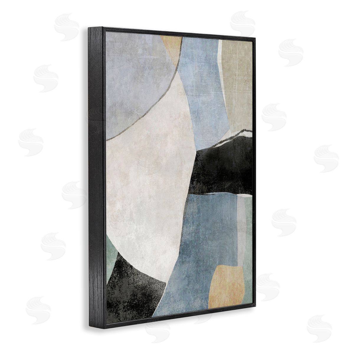 Suzanne Nicoll Cutout Shapes Composition Black Framed Giclee Wall Art Print