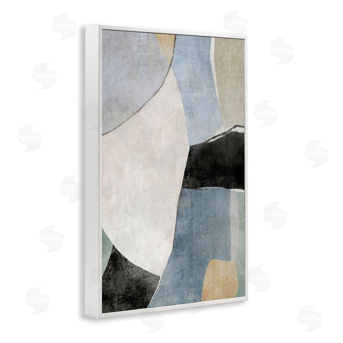 Suzanne Nicoll Cutout Shapes Composition White Framed Giclee Wall Art Print