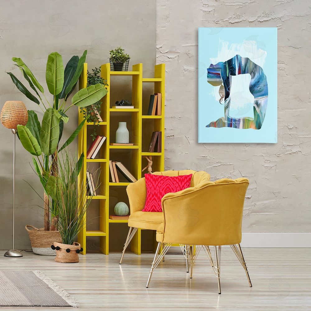 Tim Parker Powerful Yoga Stretch Canvas Wall Art Print in Room