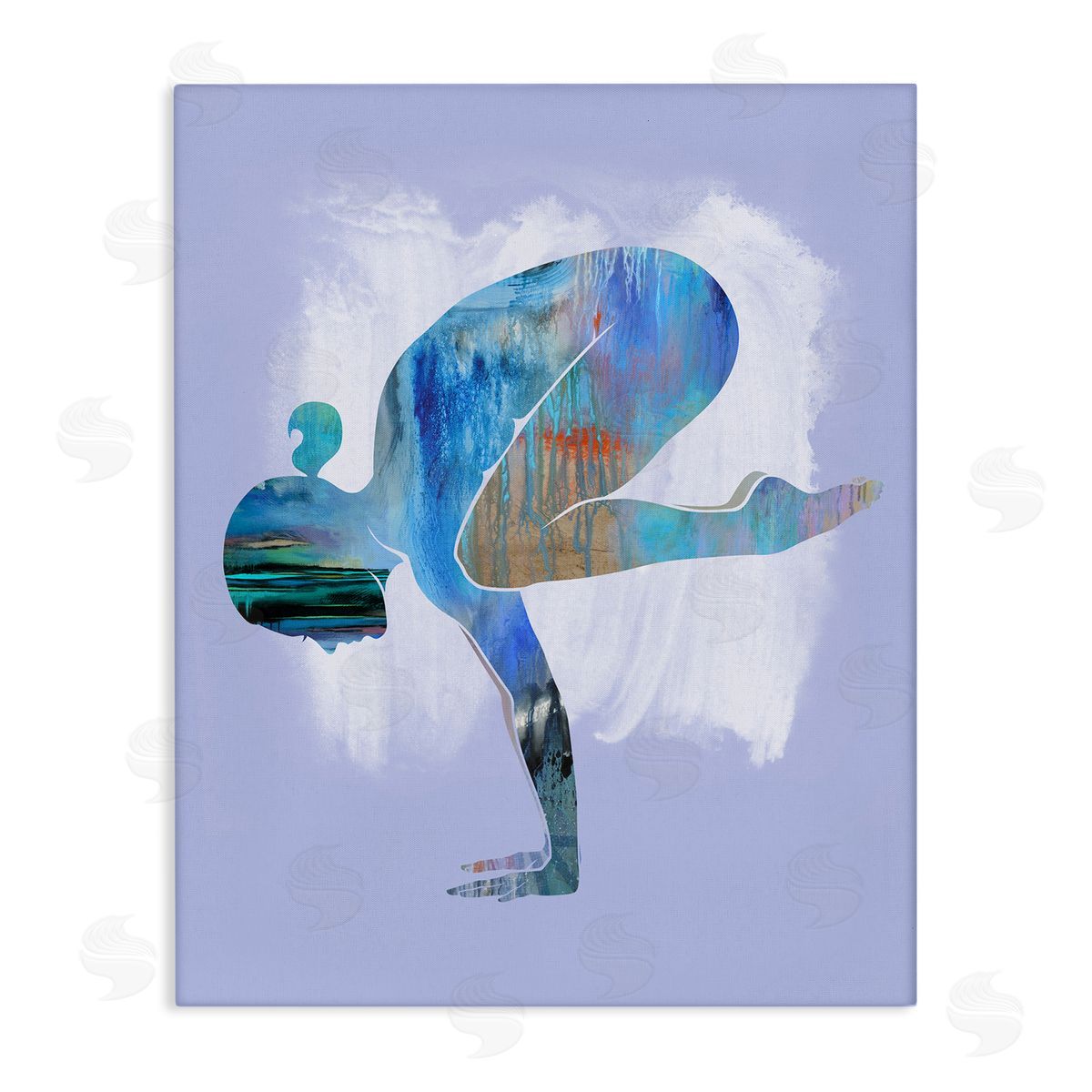 Tim Parker Mindful Yoga Pose Canvas Wall Art Print