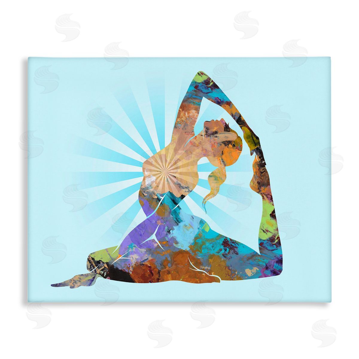 Tim Parker Meditative Mindful Yoga Canvas Wall Art Print
