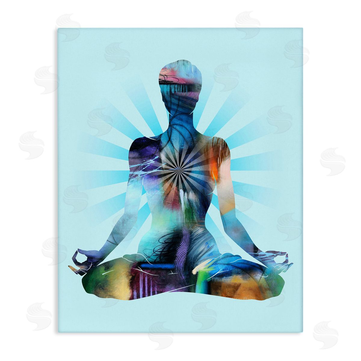 Tim Parker Zen Meditation Pose Canvas Wall Art Print