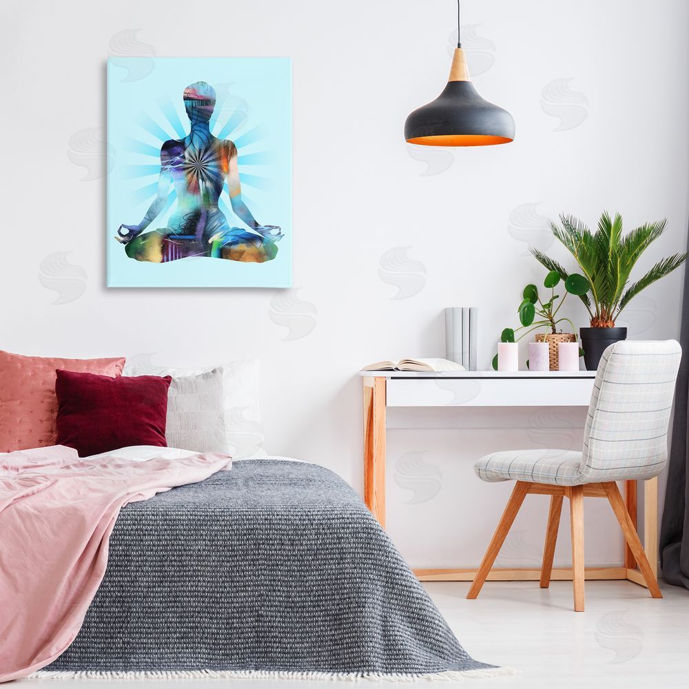 Tim Parker Zen Meditation Pose Canvas Wall Art Print in Room