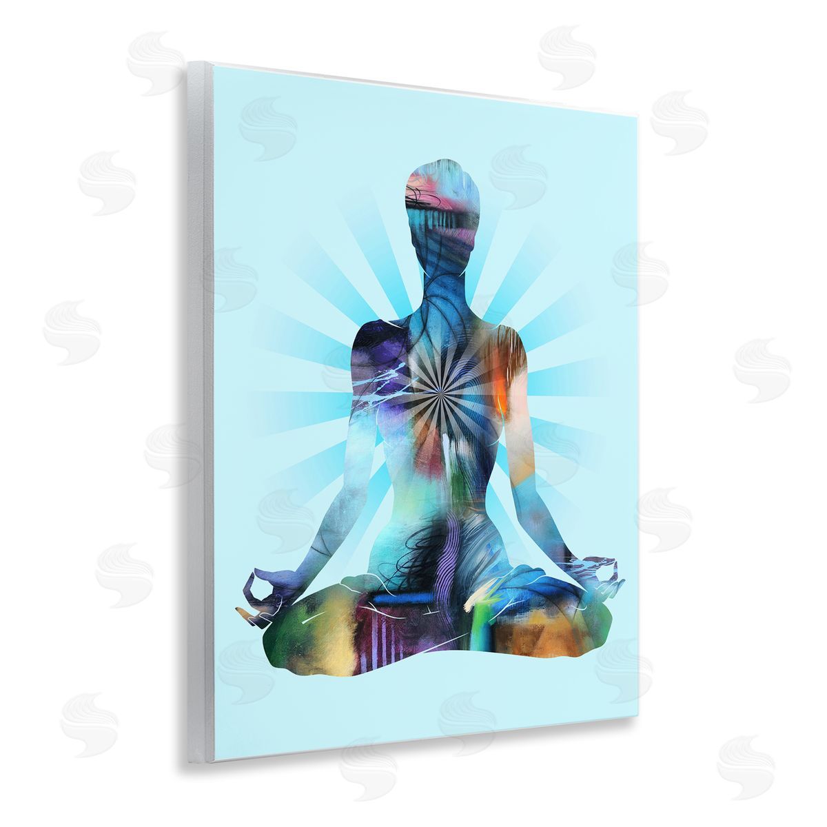 Tim Parker Zen Meditation Pose Wooden Wall Plaque Art Print