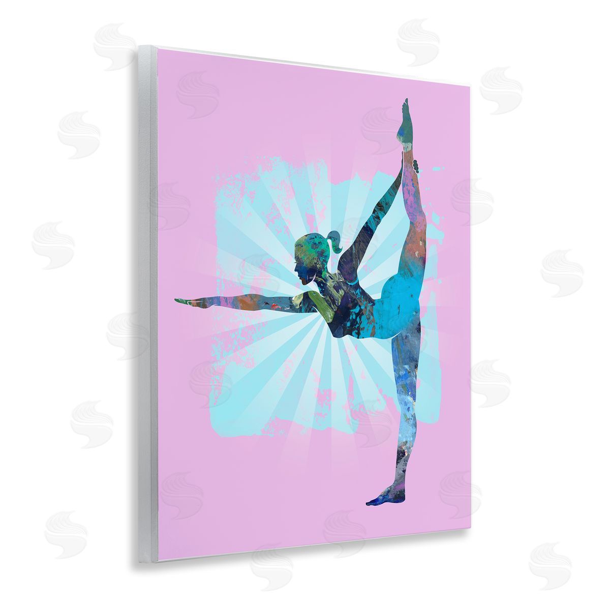 Tim Parker Stretching Mindful Exercise Wooden Wall Plaque Art Print